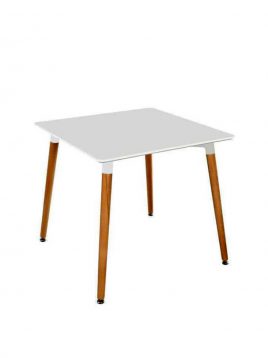 میز پایه چوبی مربع