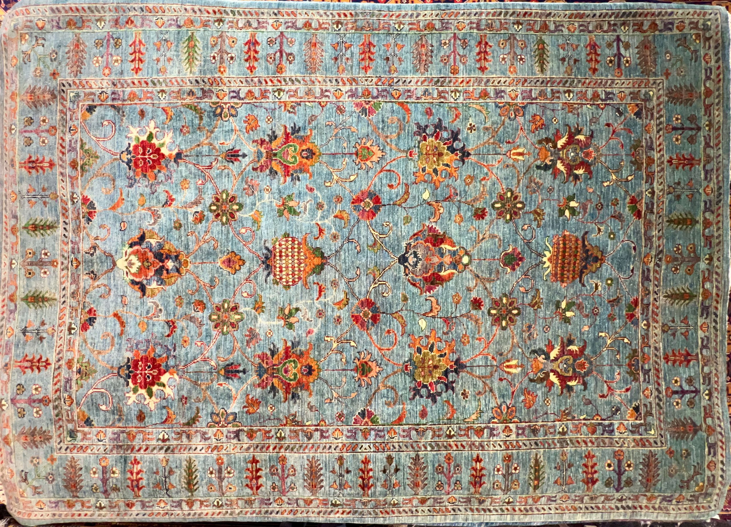 soltanabad handwoven carpet code109 0 scaled - فرش دستباف نقش سلطان آباد آبی کد 109 -  - area-rugs